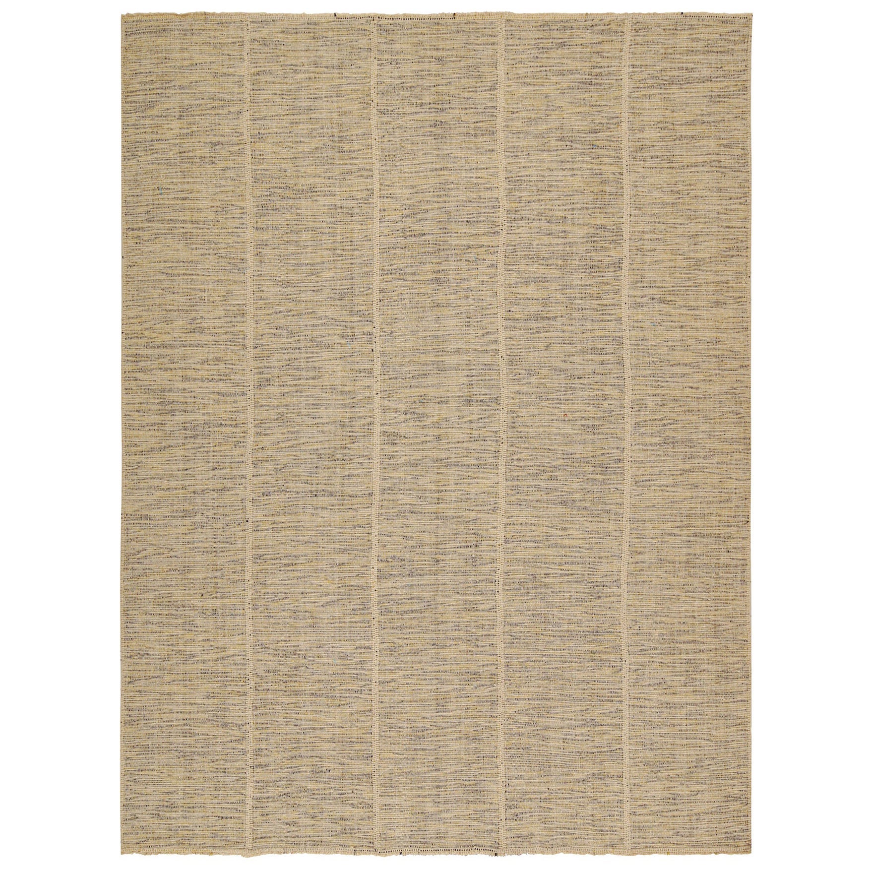 Tapis Kilim contemporain de Rug & Kilim en beige avec des accents noirs et jaunes