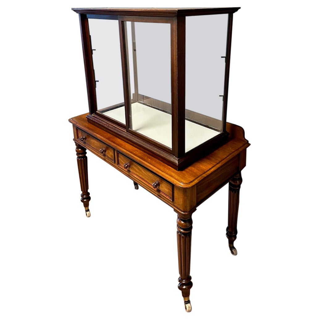 Mahogany display cabinet For Sale