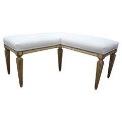 Antique Late 18th-Early 19th Century French Louis XVI Corner Bench