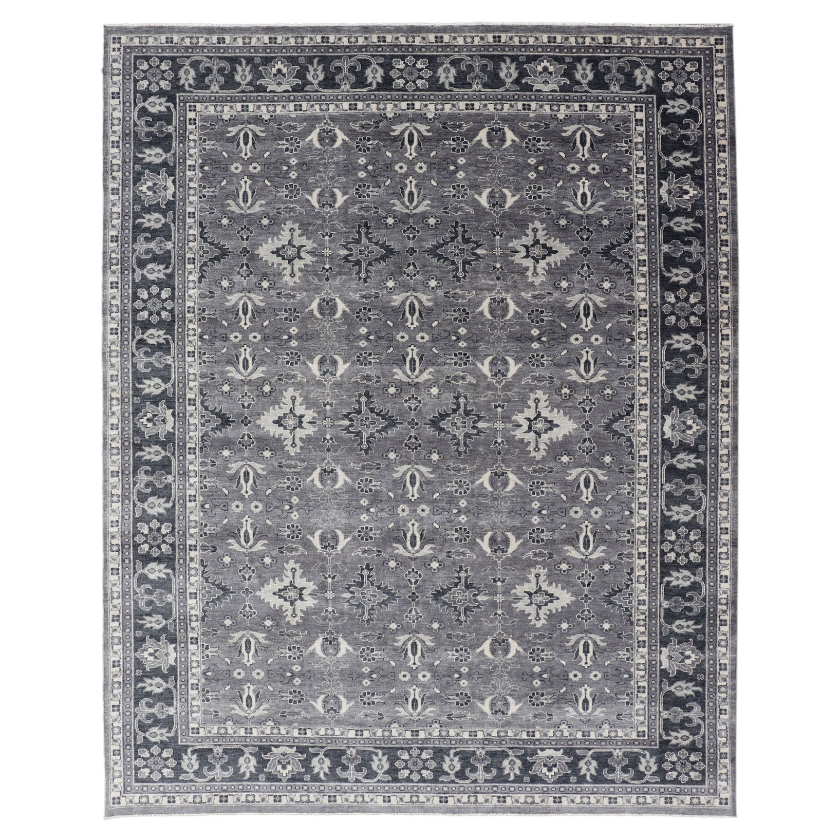 Floral Motif Khotan Area Rug by Keivan Woven Arts in Wool For Sale