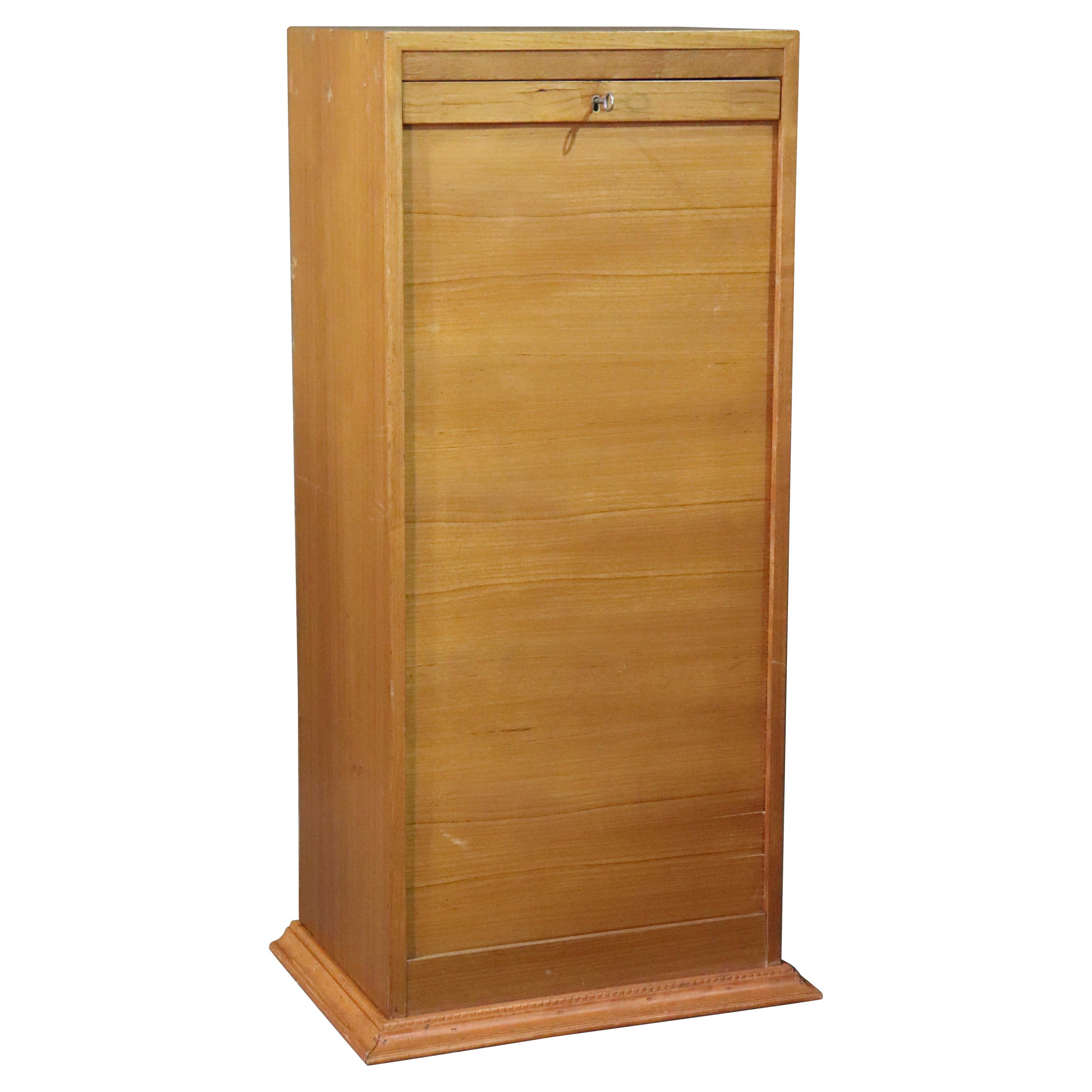 Tambour Door File Cabinet For Sale