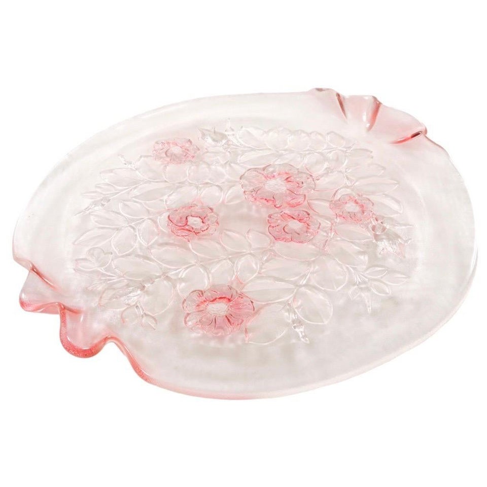 Rosella Glass Cake Plate by Mikasa For Sale