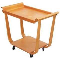 Cees Braakman Tea Cart for Pastoe in Birch Plywood