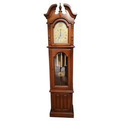 Vintage Piper Grandfather Clock, Hermle Movement with Westminster Chime.