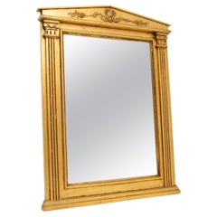 Miroir italien ancien néoclassique en bois doré