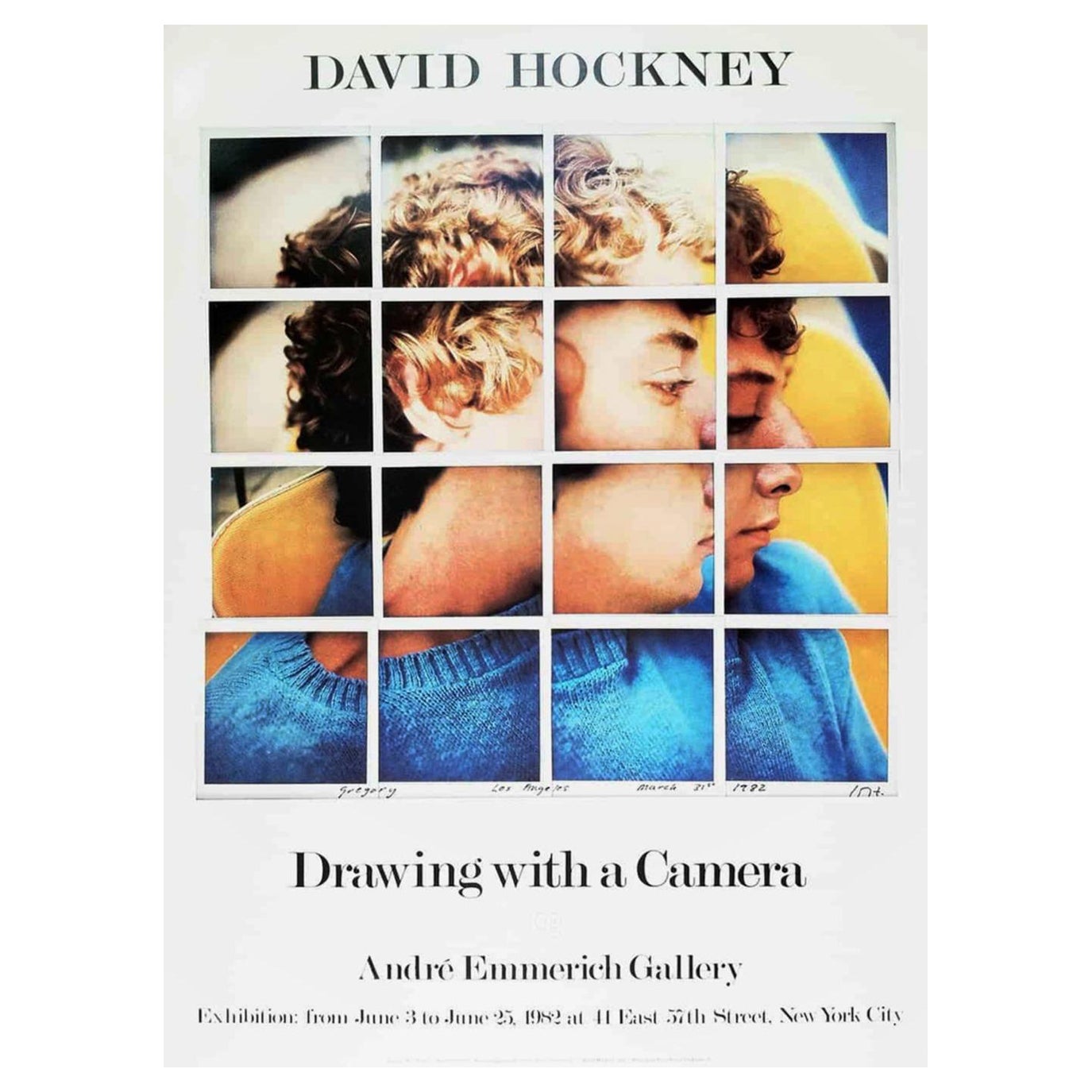 David Hockney - Drawing With a Camera - Andre Emmerich Gallery Original Poster For Sale