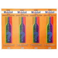 1972 Mobil Oil - Une Bonne Cave! Original Vintage Poster