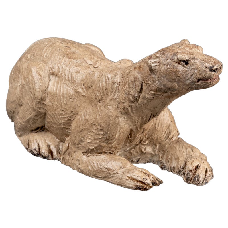 Henri Bargas : "Polar bear, original terracota, unique piece C.1930