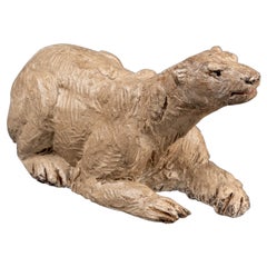 Vintage Henri Bargas : "Polar bear, original terracota, unique piece C.1930