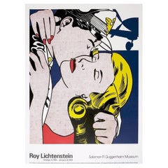 1993 Roy Lichtenstein - The Kiss - Guggenheim Museum Original Vintage Poster