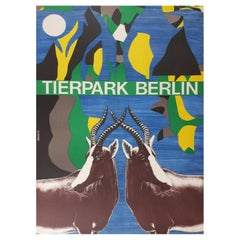 1977 Zoo Tierpark di Berlino Poster originale d'epoca