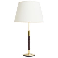 Brass and Bamboo Table Lamp