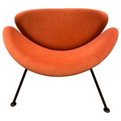Artifort Velvet Orange Slice Armchair by Pierre Paulin  in STOCK