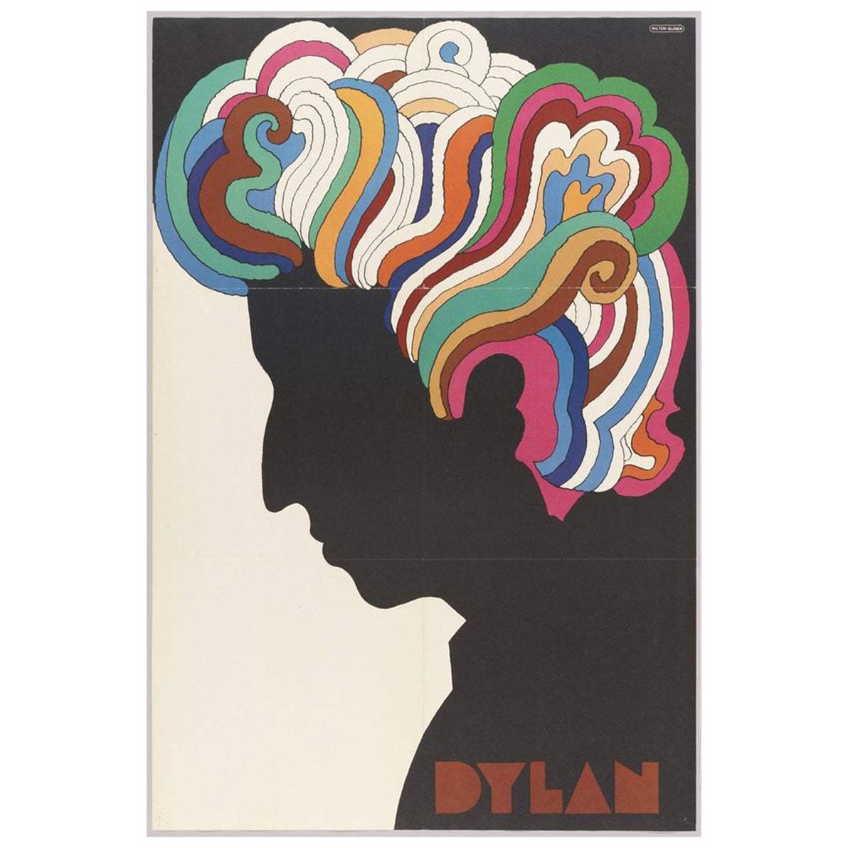 1967 Bob Dylan - Milton Glaser Póster Vintage Original