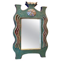 Ceramic Mirror by les Argonautes, france 1960s