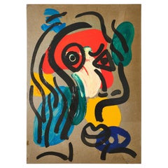 Pintura de Peter Keil, C 1970, Acrílico sobre tabla, Sin marco, Alemania, Firmado, Arte