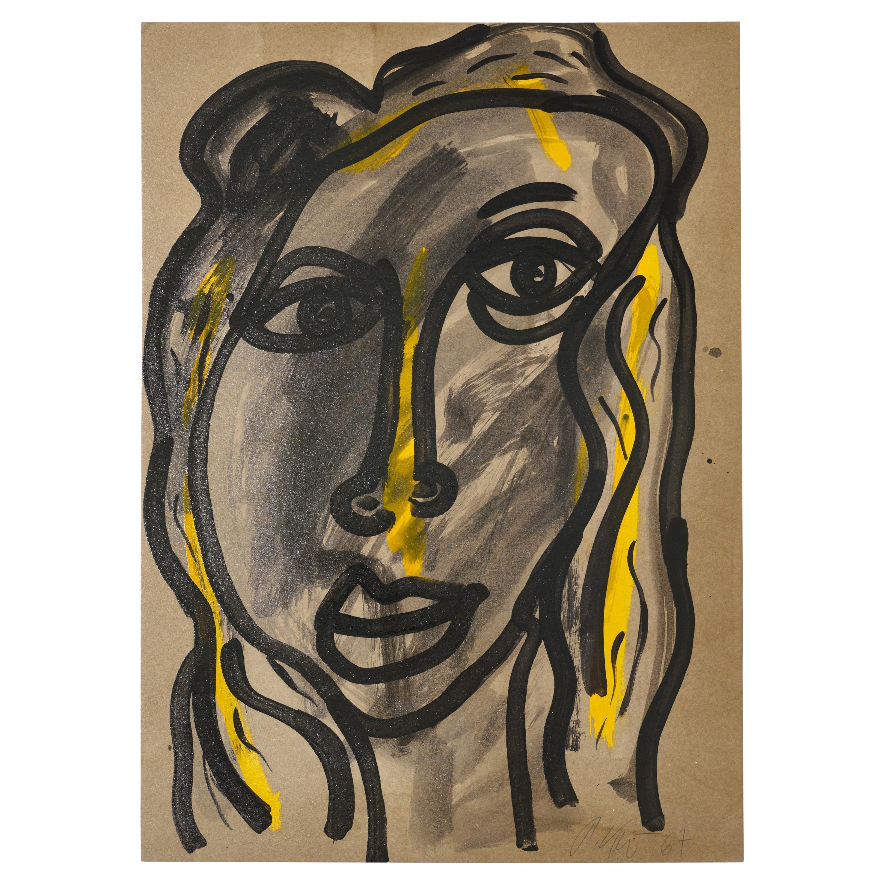 Quadro di Peter Keil, C.1967, Firmato, Acrilico su tavola, Germania, Senza cornice, Arte
