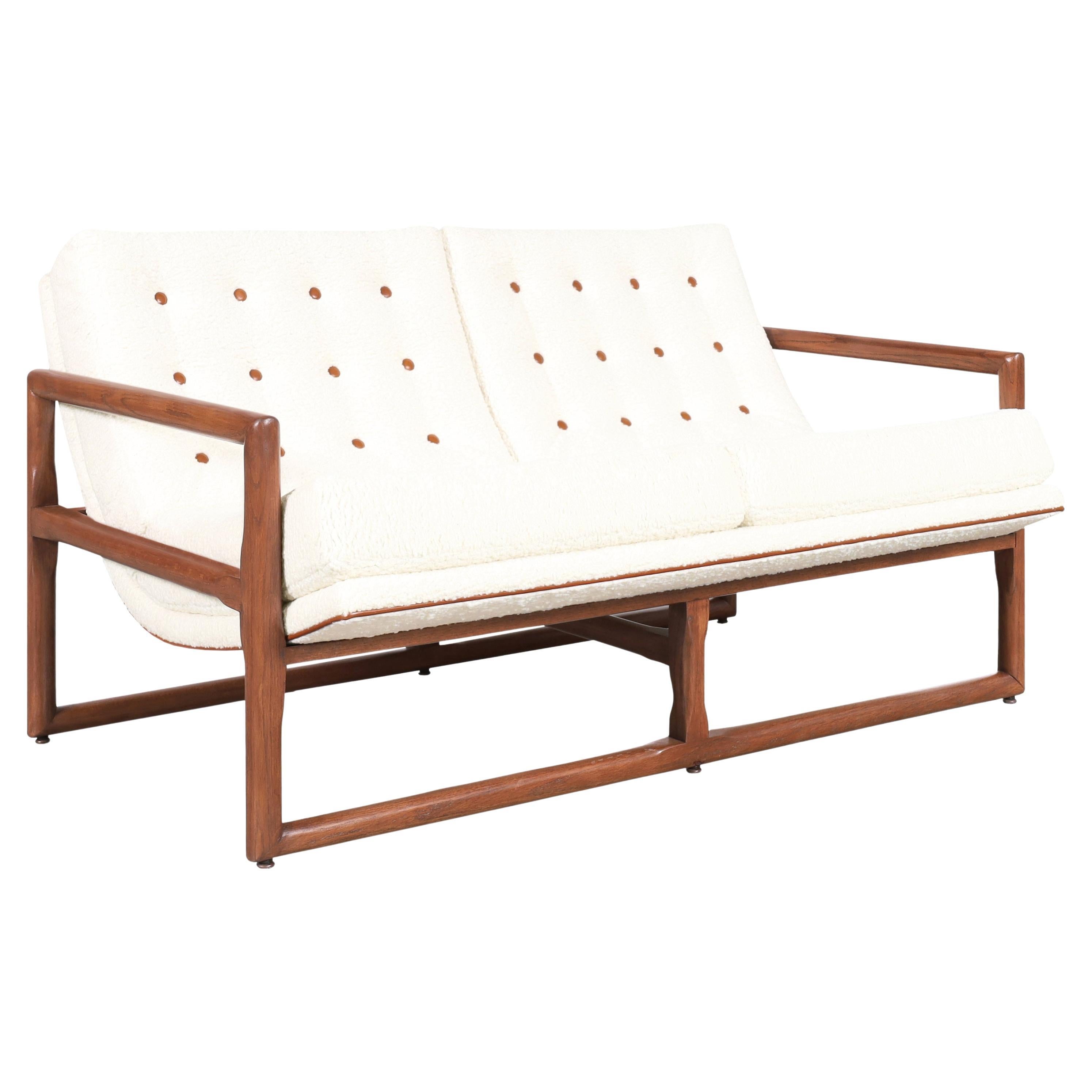Mid Century Modern "Cube" loveseat Attributed to Milo Baughman For Sale