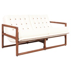 Loveseat "Cubo" Moderno de mediados de siglo Atribuido a Milo Baughman