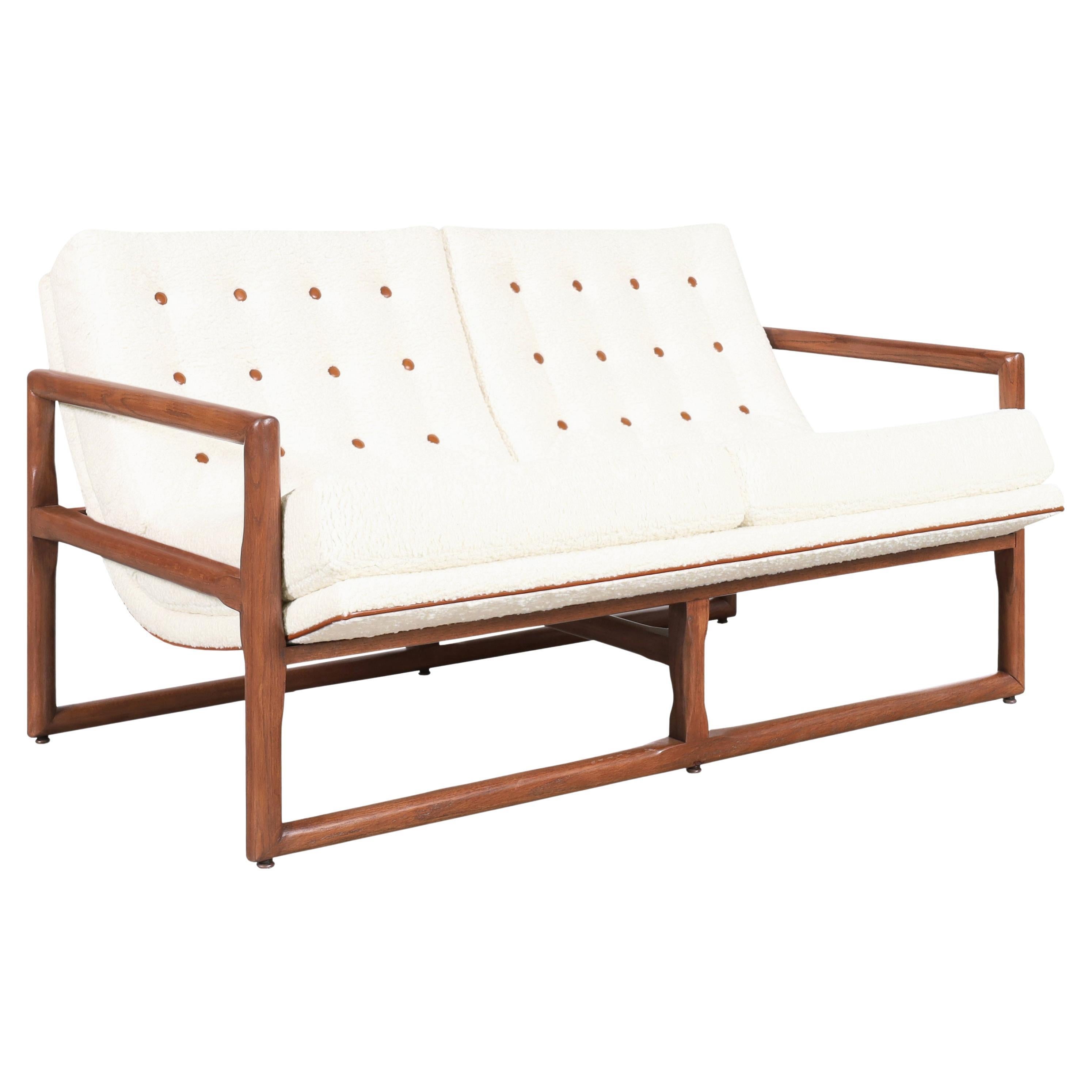 Loveseat "Cubo" Moderno de mediados de siglo Atribuido a Milo Baughman