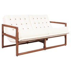 Mid Century Modern "Cube" loveseat Attributed to Milo Baughman