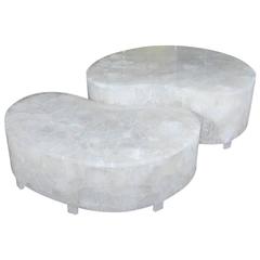 Pair of Rock Crystal Low Tables
