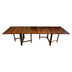 Mid century Drop Leaf Extension Maria Dining Table in teak by Bruno Mathsson