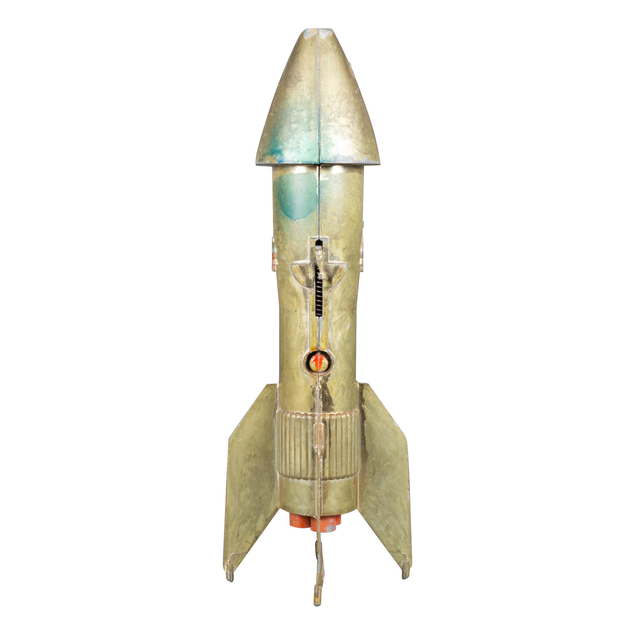 Vintage Astro Rocket Ship Savings Bank c.1957  (LIVRAISON GRATUITE) en vente