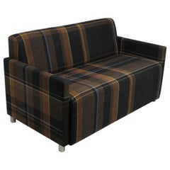 Used Coalesse Settee Upholstered in Paul Smith by Maharam Exaggerated Wool Plaid 