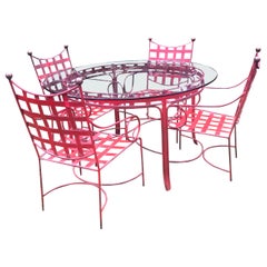 Salterini Seltenes frühes fünfteiliges Garten-/Esszimmer-Set von Mario Papperzini
