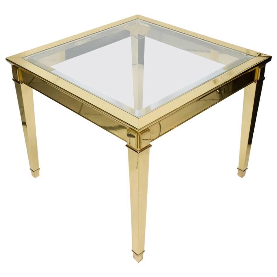 Large and Elegant End Table in Bronze, circa 1980