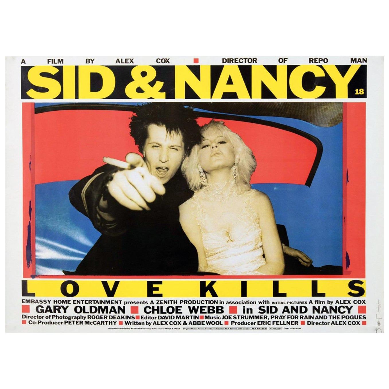 Affiche vintage originale Sid & Nancy, 1983