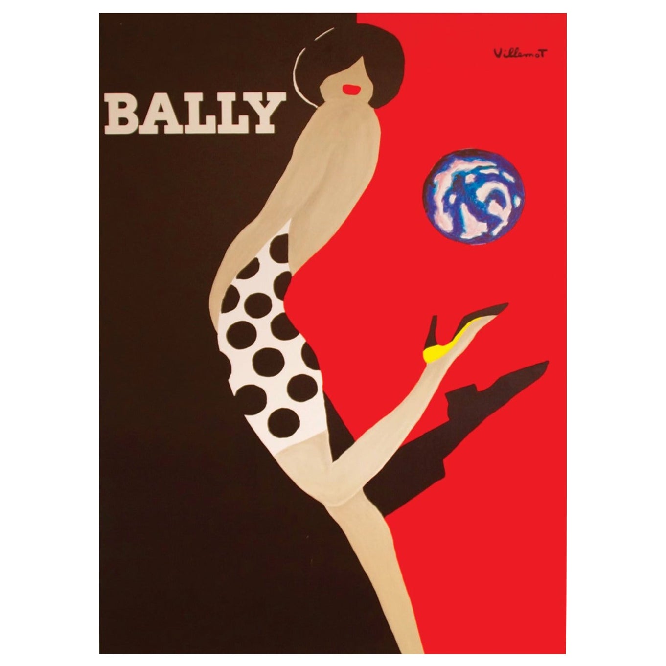 Affiche vintage d'origine Bally Kick de 1979