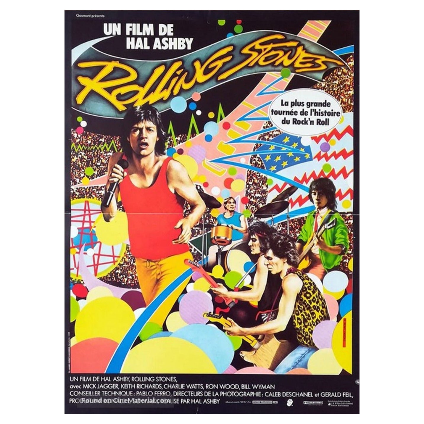 Les Rolling Stones - Let's Spend The Night Together - Affiche vintage d'origine, 1983