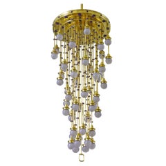 Otto Wagner&Koloman Moser Chandelier "Kirche Am Steinhof", 48 Flames, Re Edit