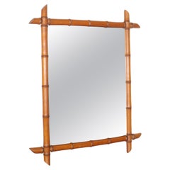 Antique French Faux Bamboo Mirror