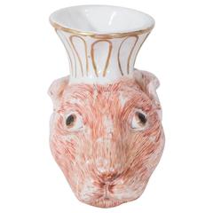 Rabbit Head Porcelain Stirrup Cup