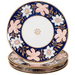 Antique English Dishes Red White Blue