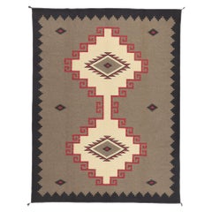 Tappeto a tessitura piatta contemporaneo di Santa Fe Southwest Modern Desert Navajo-Style