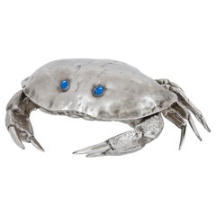Italian Silver-Plated Crab-Form Caviar Dish Attributed to Franco Lapini