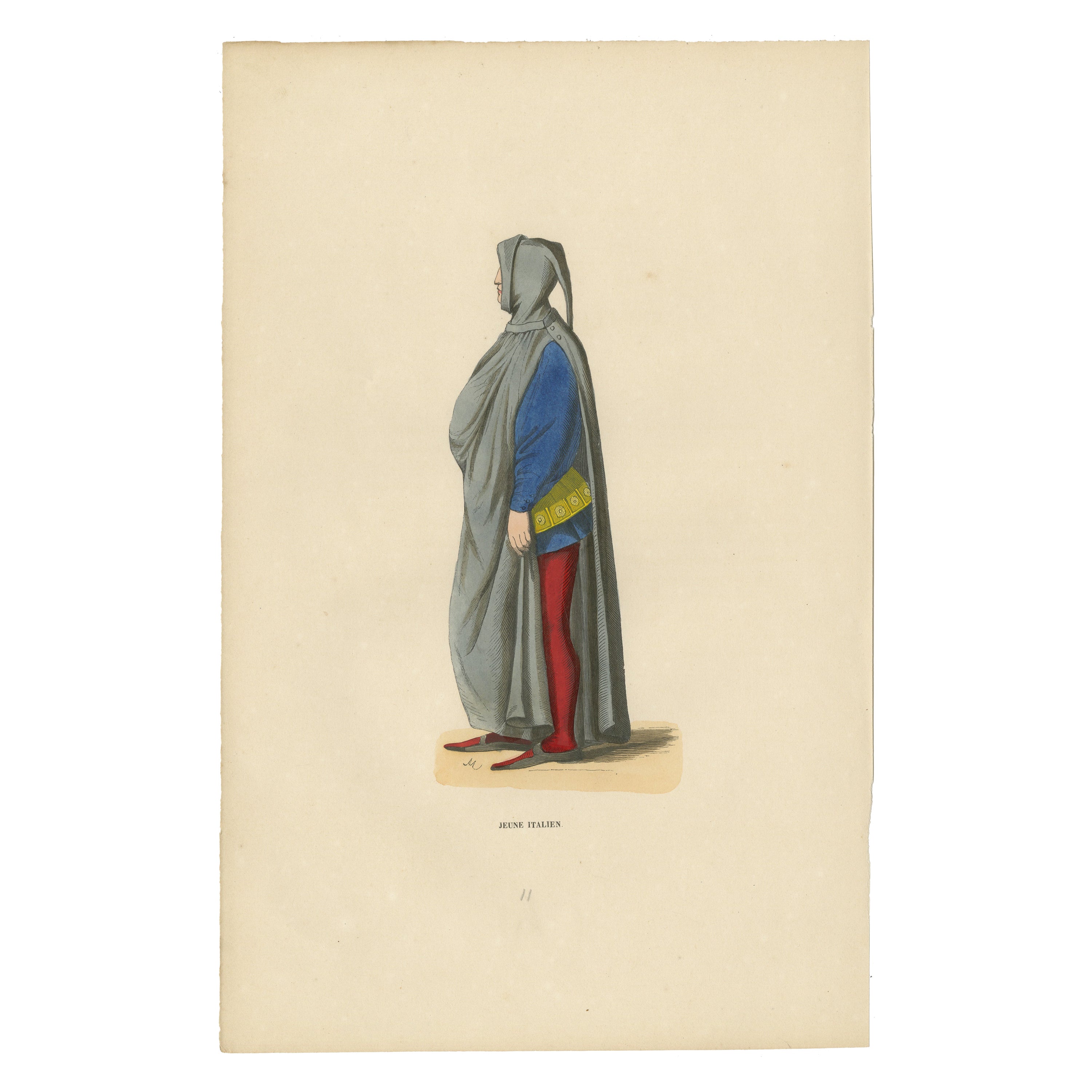 Porträt der Jugend: Ein junger Italiener aus dem Mittelalter, 1847 im Angebot
