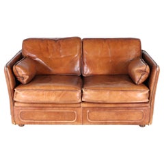 Roche Bobois vintage leather loveseat