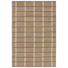 Alfombra de estilo escandinavo Rug & Kilim de cáñamo en beige-marrón con dibujo geométrico