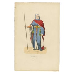 Antique The Scales of Justice: An English Criminal Judge in Traditional Robes, 1847