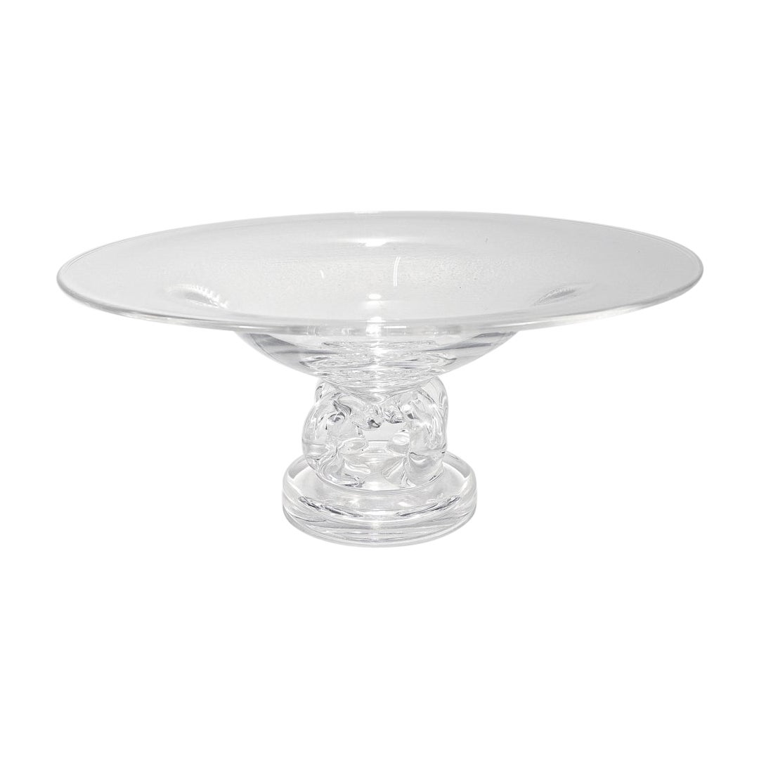 Mid-Century Modern Steuben Glass Pedestal Bowl/Tazza No. 7884 by George Thompson For Sale