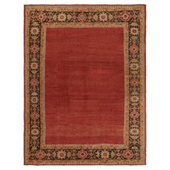 Alfombra persa antigua Sultanabad con campo abierto rojo by Rug & Kilim