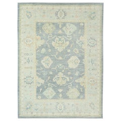 Handwoven Wool Turkish Oushak Rug 11'5"x 15'