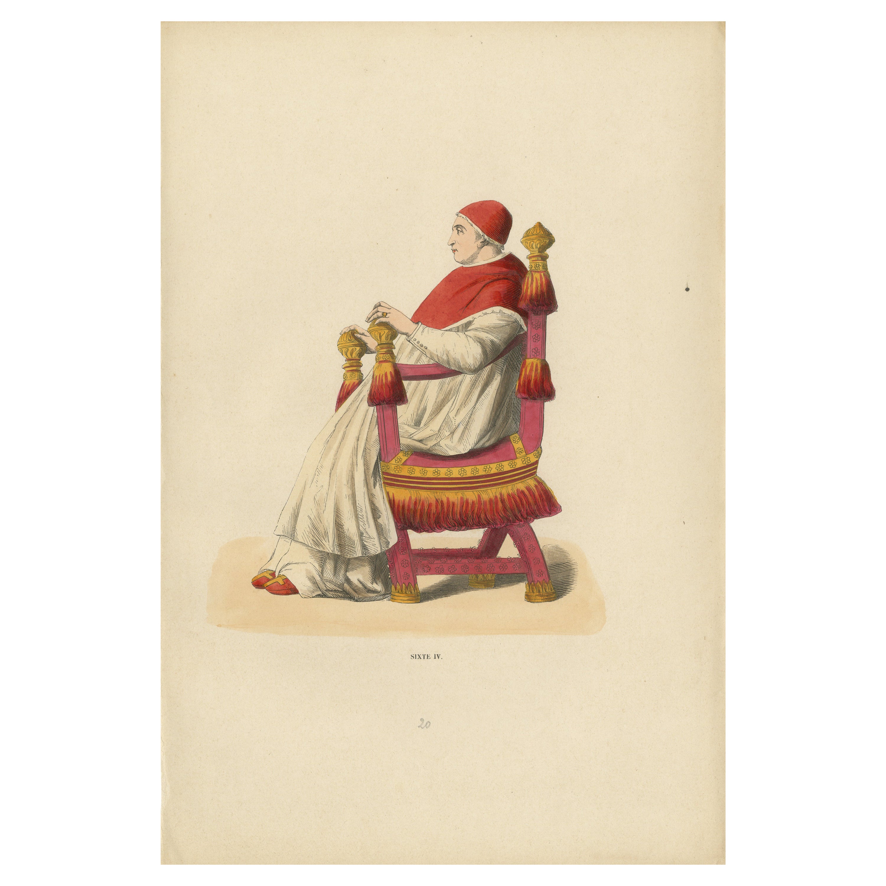 In Sacred Contemplation: Pope Sixtus IV on the Papal Throne, 1847 For Sale