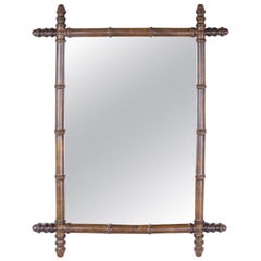 French Faux Bamboo Mirror -C