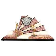 Fine Art Deco Marble Mantel Clock